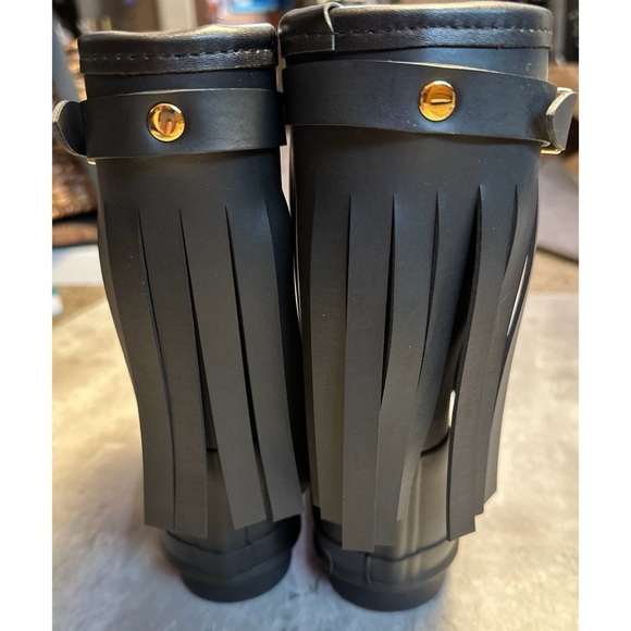 Rare Burberry mid-calf fringe rain boots 40EU - Picture 2 of 6